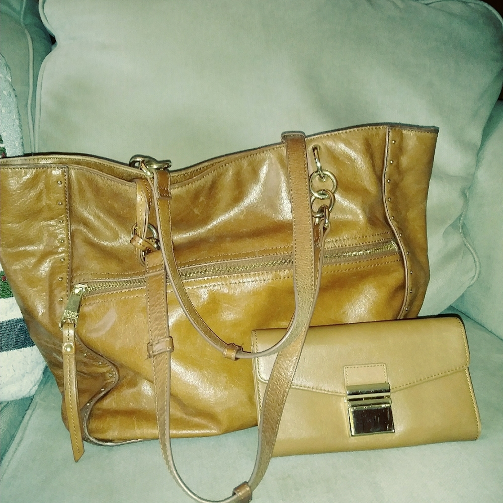 Badgley Mishka tote and wallet